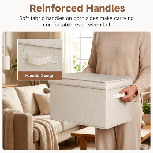 Fabric Storage Bins with Lids (3 Count)
