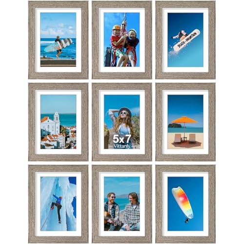 5x7 Picture Frames Set of 9 (9 Count)