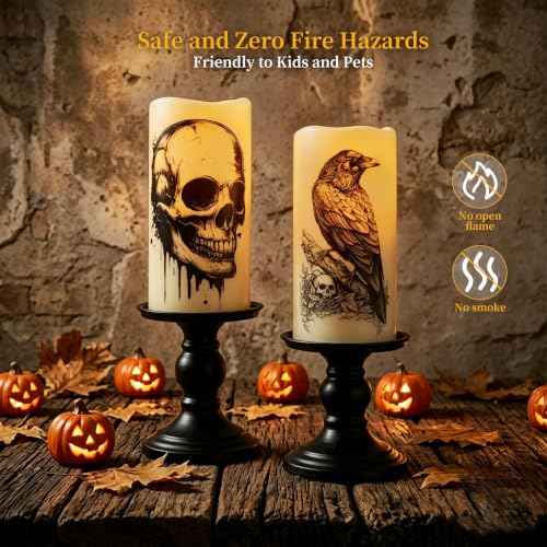 3"x6" Halloween Flameless Candles (2 Count)