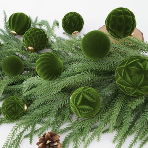 46PCS Velvet Christmas Ball Ornaments Set (46 Count)