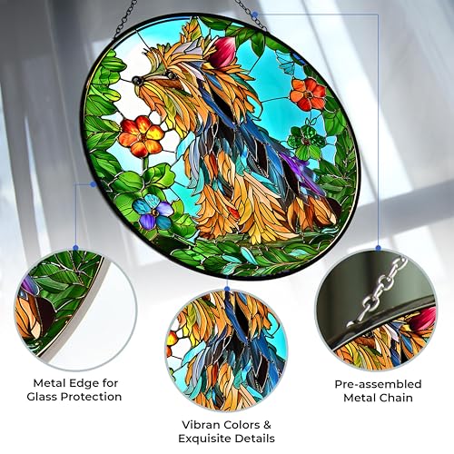 Customized Yorkie Stained Glass Suncather Window Hangings