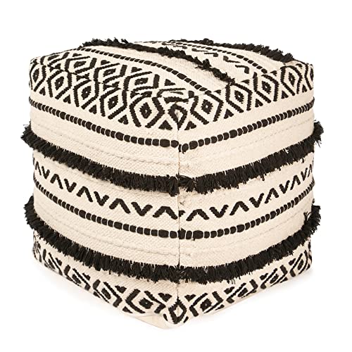 Pouf with Filler Cube Bean Bag Pouffe