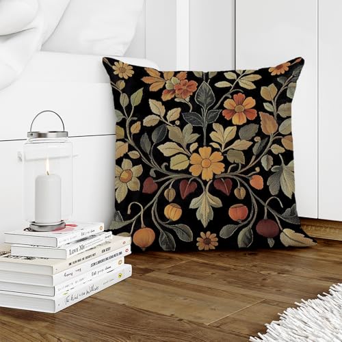 William Morris Abstract Vintage Print Floral Velvet Design Throw Pillow Covers Home Decor