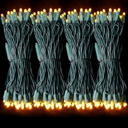 Yellow Christmas Lights Indoor Outdoor (50 Count)