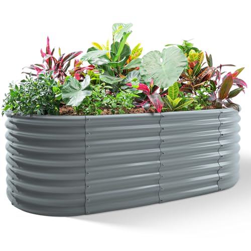 24“ Tall 4×2ft Galvanized Raised Garden Bed Kit