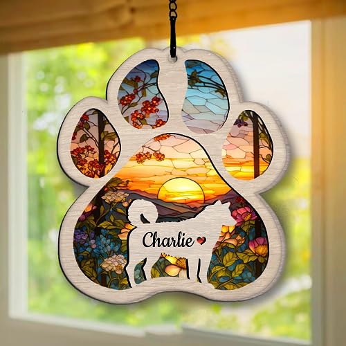 Personalized Husky Suncatcher Dog Memorial Gifts