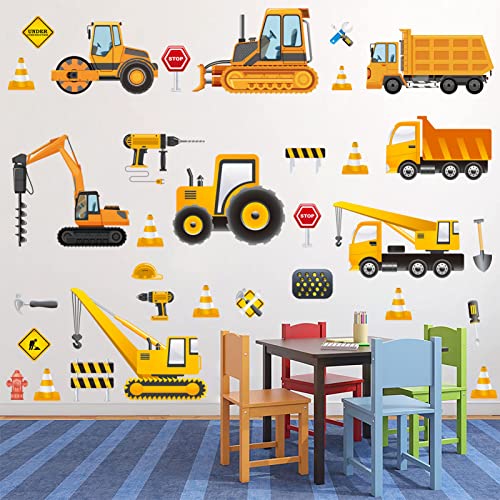 Glow in The Dark Construction Wall Decals