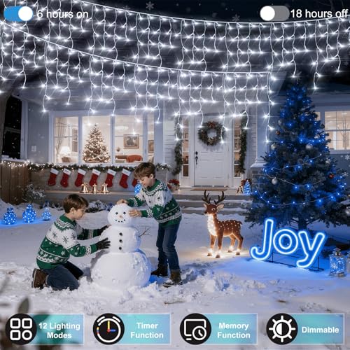 1332 LED 132FT Christmas Icicle Lights