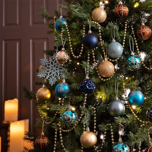 50ct Christmas Tree Decorations Ball Ornaments 2.36 Inches (50 Count)