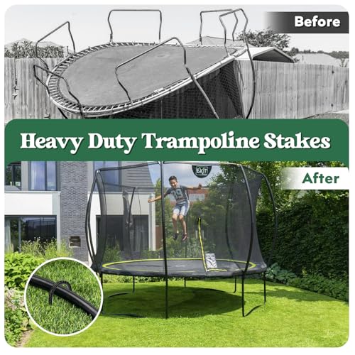12 inches 12 Pack Trampoline Stakes Anchors High Wind Stake Heavy Duty U Hooks for Ground Lawn Garden Yard Stakes for Decorations Swing Set Shed (12 Count)