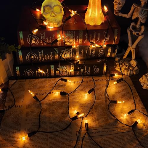 100 LED Orange Halloween Lights (50 Count)
