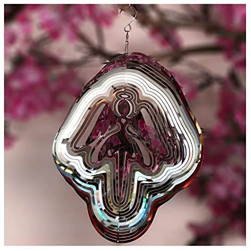 Reflective Angel Wind Spinners Outdoor Garden Decor