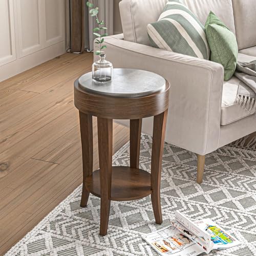 Set of 2 Farmhouse Round End Table (2 Count)