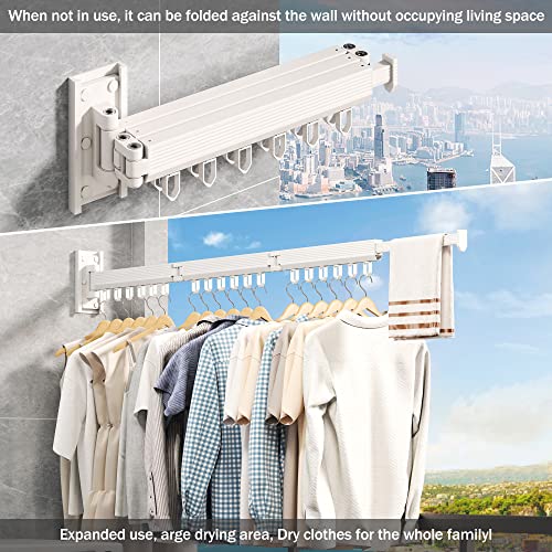 Wall Mounted Foldable Clothes Drying Rack