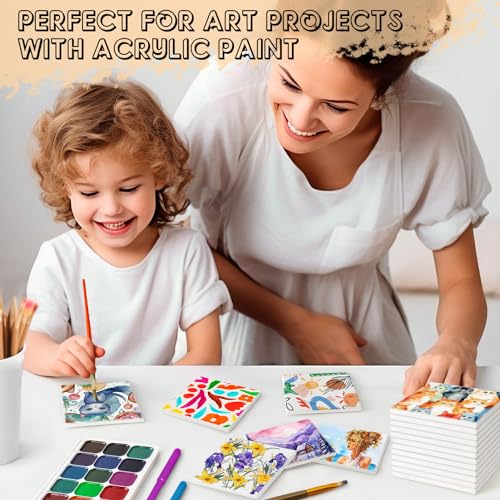 24 PCS Ceramic Tiles for Crafts (24 Count)