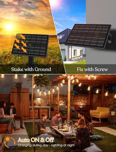 100 FT Solar String Lights Outdoor Waterproof with Remote & USB Port (100 Foot)