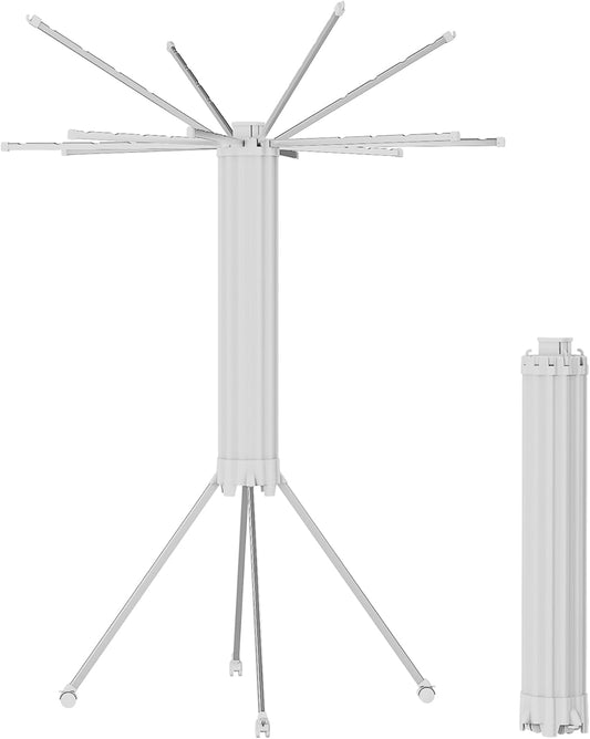 JOOM 4 Legs Single Layer Clothes Drying Rack, Garment Rack Portable and Foldable Space Saving Laundry Drying Rack - Drying Rack Clothing Floor Folding Balcony Bedroom Household Aluminum - NestledHome