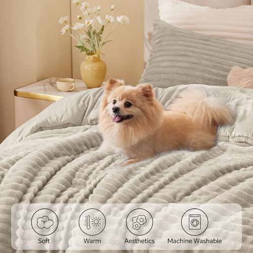 Fleece Queen Comforter Set