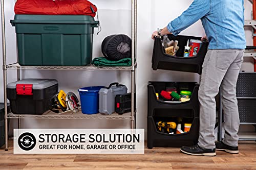 Jumbo Stackable Storage Bins (3 Count)