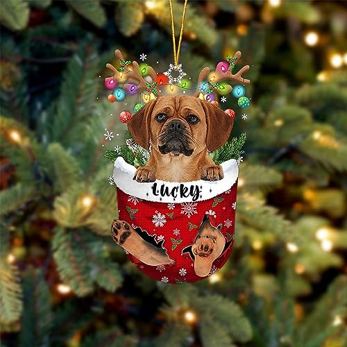 Puggle Christmas Tree Ornament