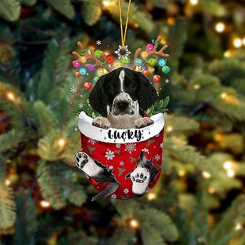 English Springer Spaniel 2 Dog Christmas Ornament
