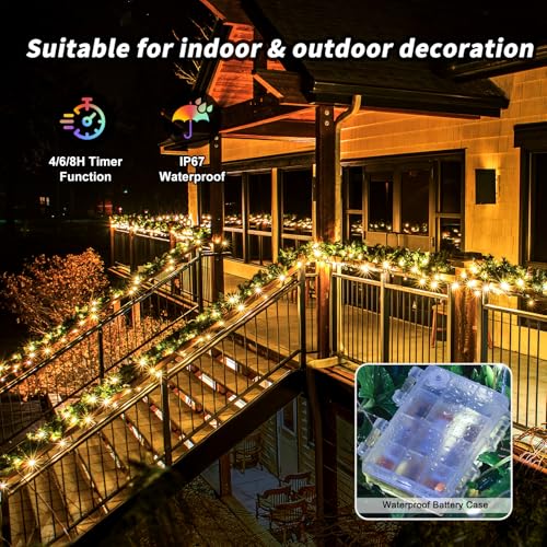 39Ft 120 LED Fairy Lights Battery Operated (39 Foot)