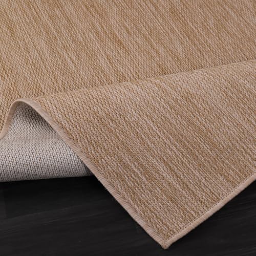 Washable Indoor Outdoor Rug 6x9 Weather Resistant Area Rugs Modern Solid Jute Rug for Porch Deck Balcony Backyard Patio Outside Carpet