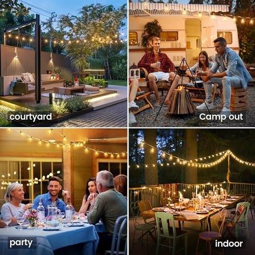35FT Solar Globe String Lights Outdoor (30 Foot)