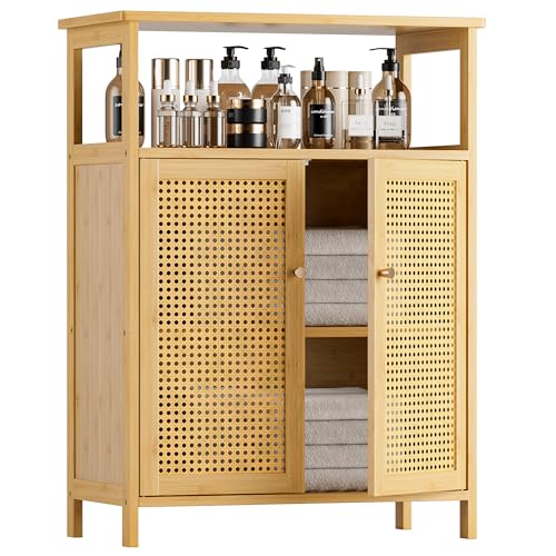 Rattan Bathroom Storage Cabinet