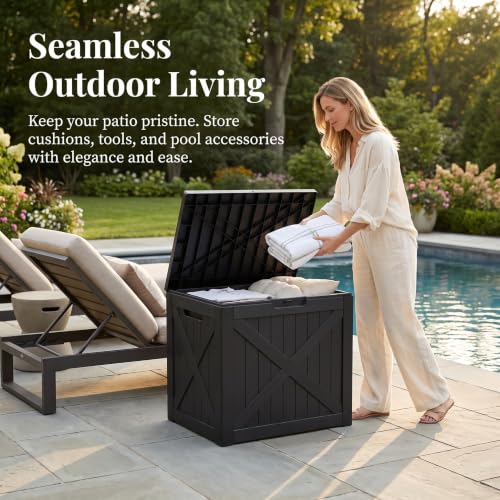 32 Gallon Waterproof Resin Storage Deck Box