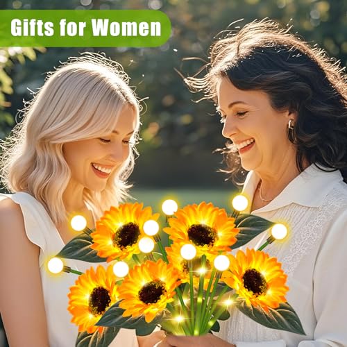 2 Pack Solar Sunflower Lights Waterproof Outdoor (2 Count)