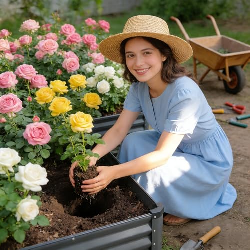 GARDMAX 8x4x1FT Galvanized Raised Garden Bed Kit