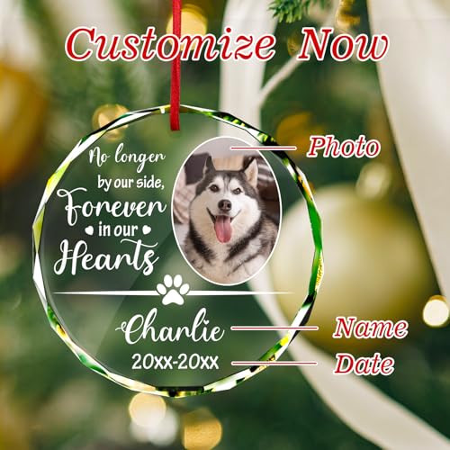 Personalized Memorial Pet Glass Ornament