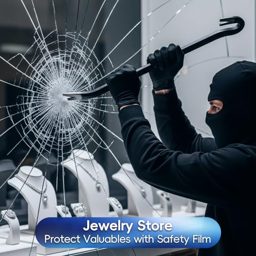 Security Safety Shatterproof Window Film 8 Mil Clear 23.6x78.7in
