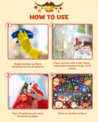 Christmas Window Clings (9 Count)