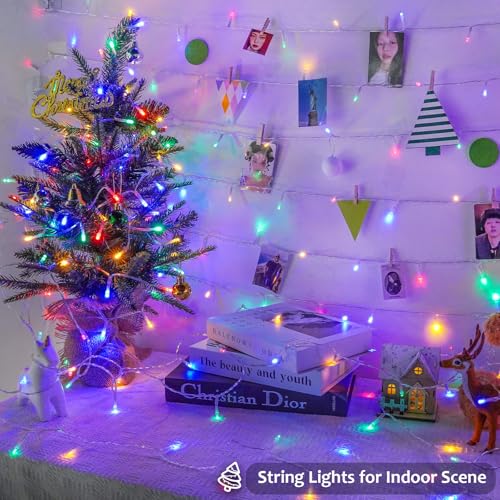 2 Pack 200 LED Battery Operated String Lights