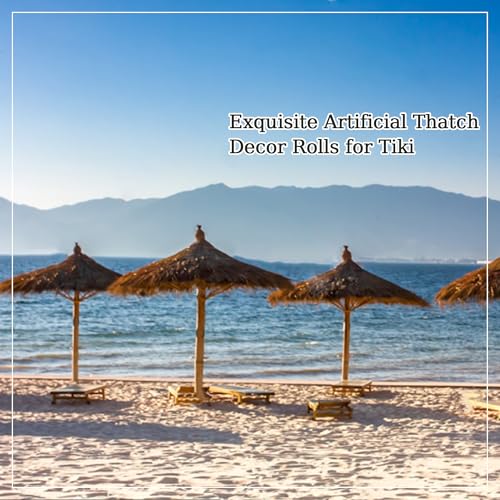 Premium Mexican Style Artificial Palm Thatch Roof Rolls. 5 Lengths (5 Count)