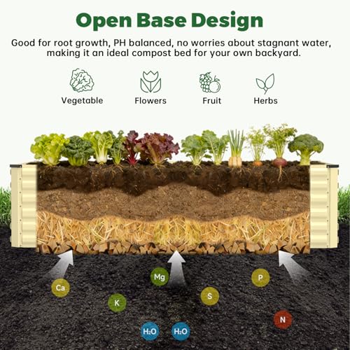 6x3x2ft Outdoor Metal Raised Garden Bed