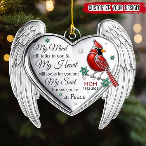 Personalized My Mind Still Talks to You Acrylic Ornament
