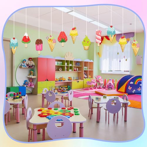 80PCS Wooden Ice Cream Cutouts Ornaments to Paint (80 Count)