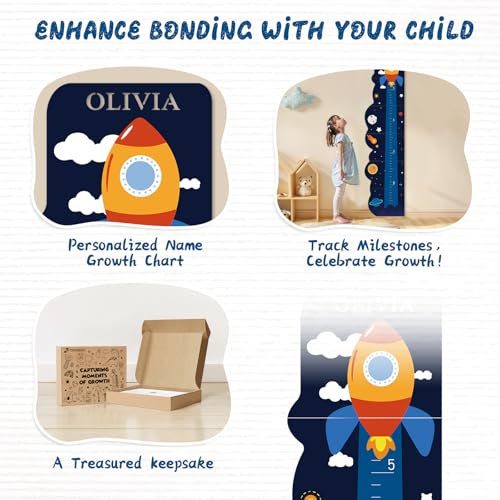 Custom Name Wood Wall Height Chart for Kids Growth Tracking