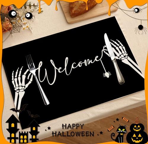 Halloween Skeleton Placemats Set of 4 (4 Count)