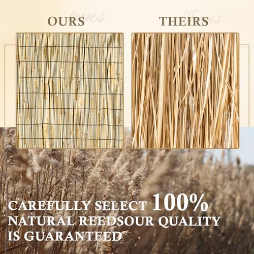 Natural 4FT X16.4FT Reed Fencing Roll Bamboo Privacy Fence Screen