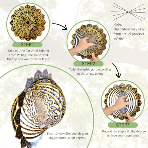 Wind Spinner Mandala Rich Gold‌