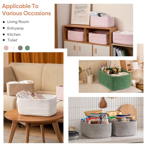 4 Pack 14.17 * 11.02 * 6.3IN Storage Baskets for Organizing Shelves (4 Count)