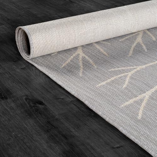 Washable Indoor Outdoor Rug 8x10 Modern Area Rugs Branch Pattern Non Shedding Waterproof Easy Clean Patio Deck Porch Living Room Bedroom Garden RV (80 Sq Ft)