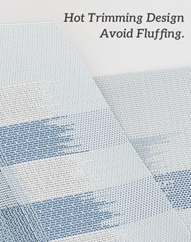 Geometric Print Blue Placemats Set of 6 (2.83 Count)