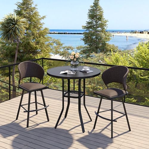 35.5" Round Outdoor Bar Table