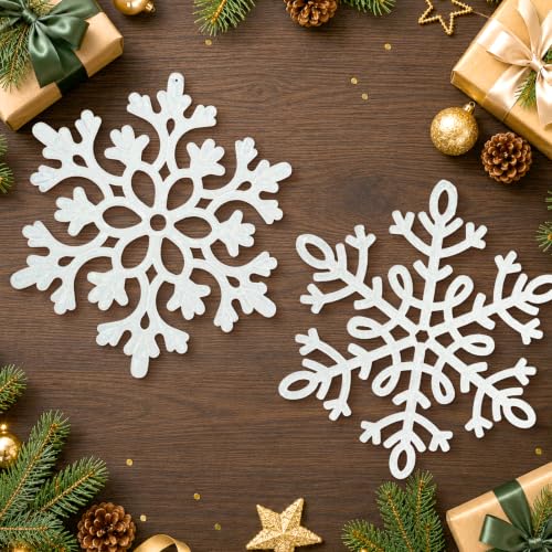 Large Snowflakes Ornaments for Outdoor Indoor Christmas Tree Decorations (6 Count)