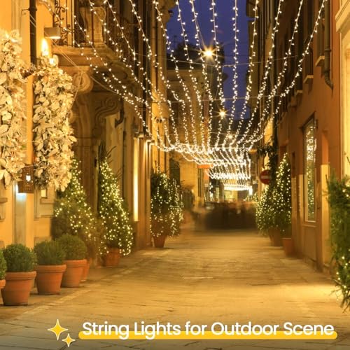 2 Pack 100 LED Battery Operated String Lights